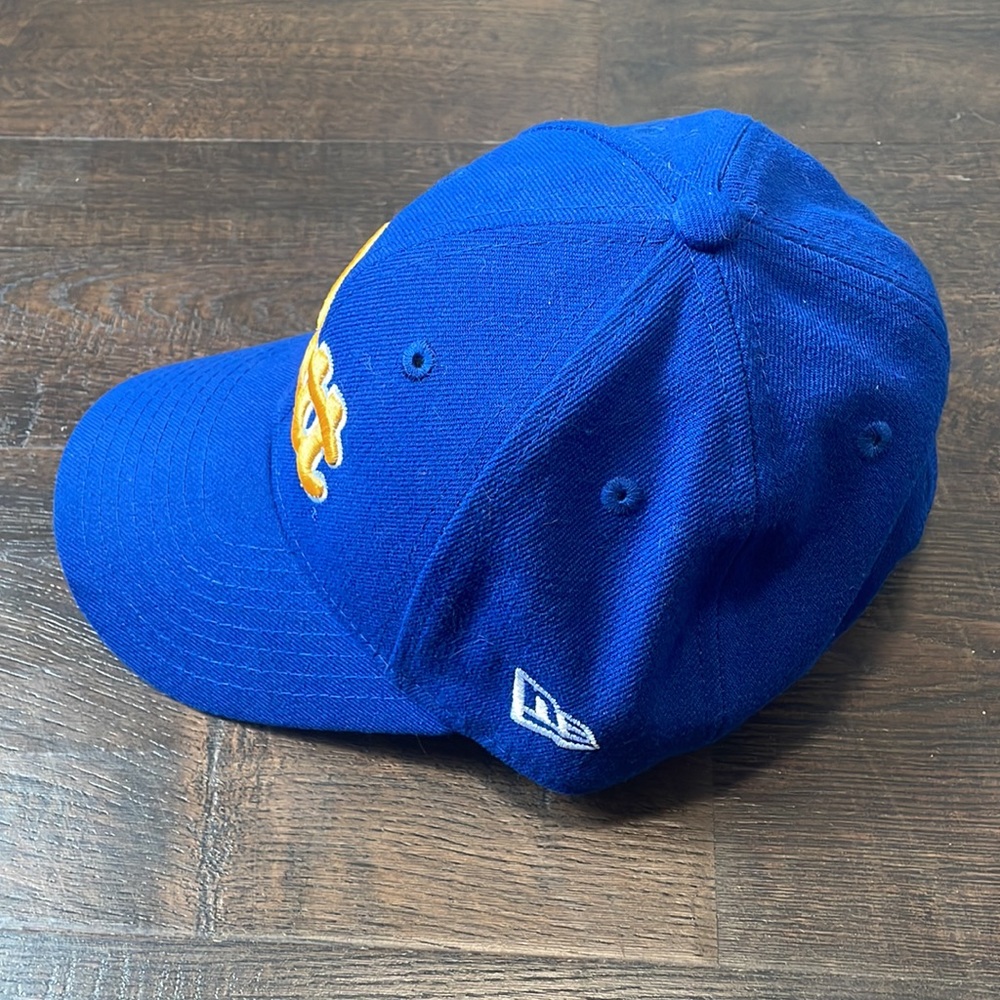 NEW ERA HAT youth Velcro back Pitt college royal blue gold yellow round brim - Picture 2 of 5